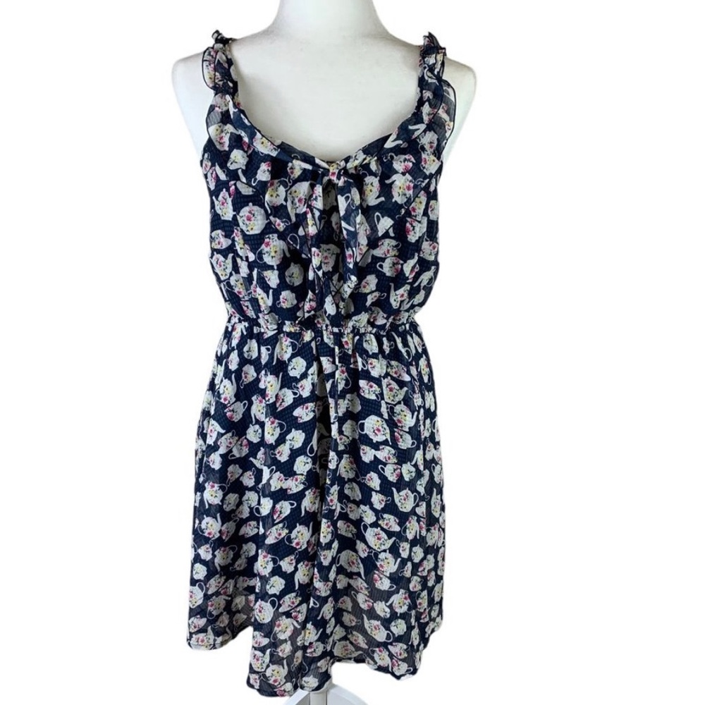 Women's Lauren Conrad Disney Alice in Wonderland Teapot Dress Size M